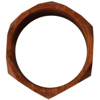 Brown Wooden Branded Bracelet