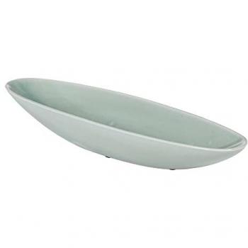 Centro de Mesa Ovalado Cerámica Azul 39,5 x 10,5 x 5 cm