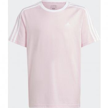 Camiseta adidas 3 bandas niña rosa - Modelo Essentials Loose Fit Boyfriend para niños