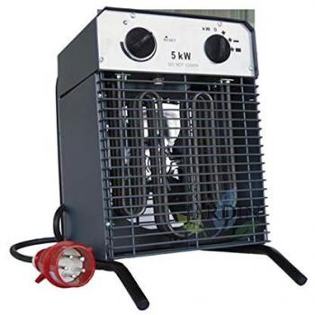 Calefactor Compacto y Silencioso Suinga 5000W con Elementos de Acero Inoxidable y Varios Niveles de Potencia - Medidas: 26x40x40 cm