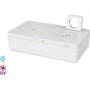 Cargador múltiple Qi con caja esterilizadora UV