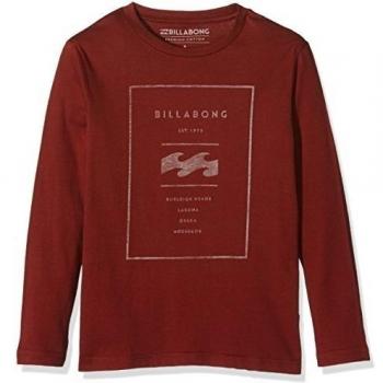 Reversed Billabong-Camiseta de manga larga para niño, diseño de ladrillo FR: 16 años