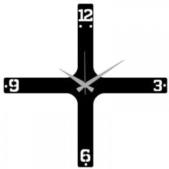 Reloj de Pared Esencial 15, Metal Negro, 40x0,15x40 cm