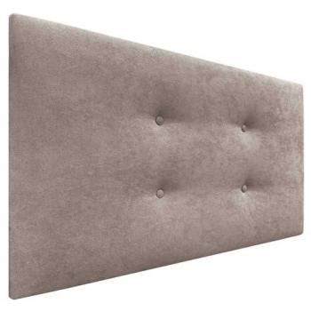 Cabecero Tapizado Aqualine de Polipiel o Tela con 2 Hileras de Botones - Lujo (Tierra, 90x50cm para Camas 70/80/90)