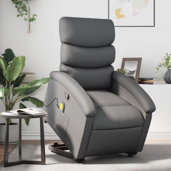 Sillón reclinable de masaje de pie en cuero artificial disponible en negro, crema y marrón, cómodo para dormitorio y relax