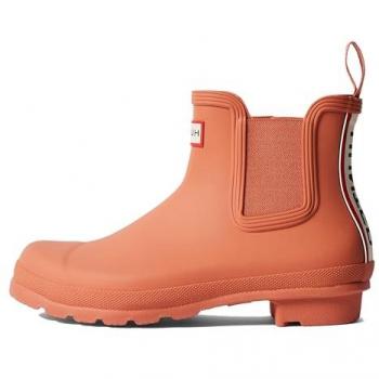 Hunter Women's Tri Colour Chelsea Wellington Boots - Red - Size 4