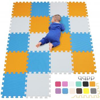 qqpp Alfombra Puzzle para Niños Bebe Infantil - Suelo de Goma EVA Suave. 18 Piezas