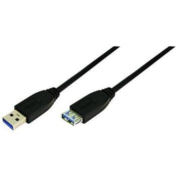 Cable de extensión USB 3.0 LogiLink, negro, 1,0 m
