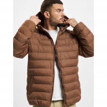 Urban Classics Men's Basic Bubble Jacket in Bark Brown