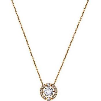 Swarovski Women's Necklace Sparkling Dance Round 5272364 - White, Rose Gold-tone Plated, Round Cut Crystal