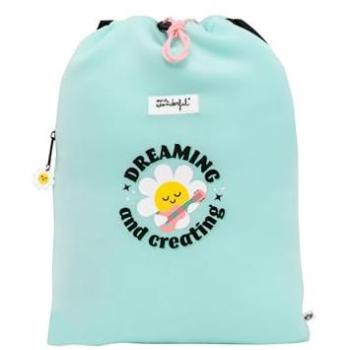 Mochila Saco Margarita Mr. Wonderful Unisex - Diseño Soñando y Creando 42x32x1 cm