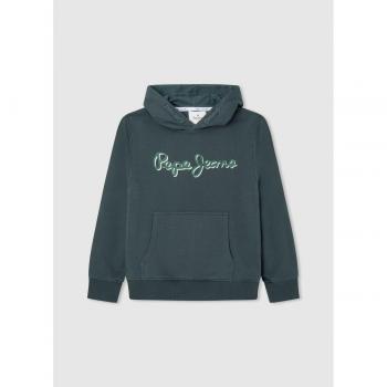Sudadera con Capucha Nolan Verde y Logo 3D Pepe Jeans de Niño
