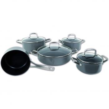 Set de Cocina Arcos Endura 697700, 5 Piezas en Acero Inoxidable, Color Negro