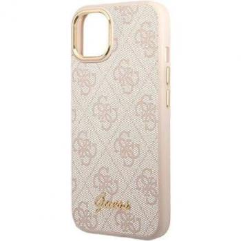 Funda Guess PC/TPU 4G con Contorno de Cámara Metálico para iPhone 14 - Rosa