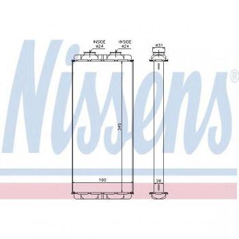 Intercambiador de calor NISSENS 72048 para calefacción interior