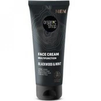 Organic Shop Men's Multifunctional Face Cream with Blackwood & Mint, 75 ml