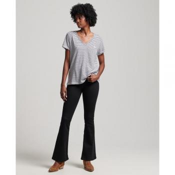 Superdry Women's Embroidered Flamed V-Neck T-Shirt