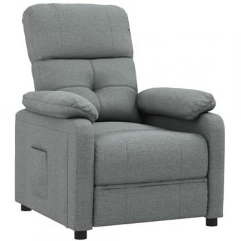 Sillón reclinable de tela gris oscuro