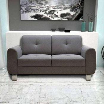 Sofá Axel 2 Plazas Color Gris Antracita 158 Cm