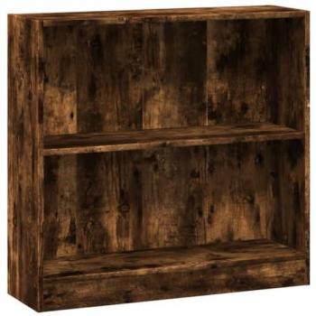 vidaXL Bookcase Smoked Oak 80x24x76 cm Engineered Wood