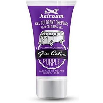 Hairgum Fix Color Gel Purple 30ml - Non-Permanent Hair Colorant and Styling Gel
