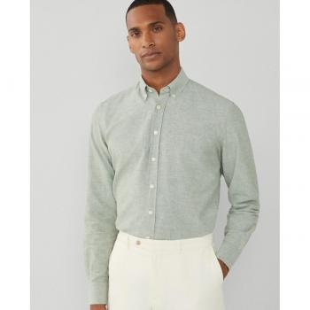 Camisa Hackett London para hombre de tela melange verde