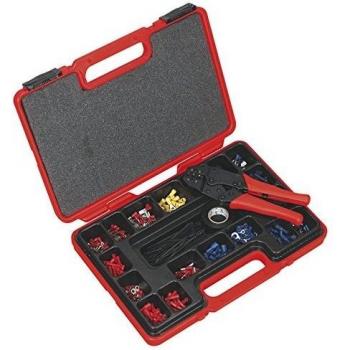 Sealey AK386 Ratchet Crimping Tool Kit, 276mm x 374mm x 67mm, 552 Pieces