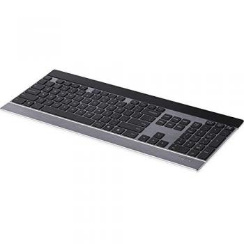 Teclado Inalámbrico Rapoo E9270P QWERTZ Alemán, 5 GHz, Negro y Plata con Teclas de Función Avanzadas