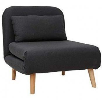 Sillón nórdico convertible tejido gris oscuro Amiko