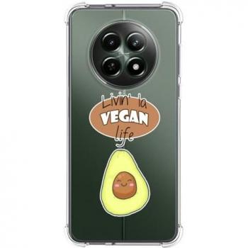 Funda Antigolpes de Silicona para Realme 12 5G / 12x 5G Diseño Vegan Life con Dibujos