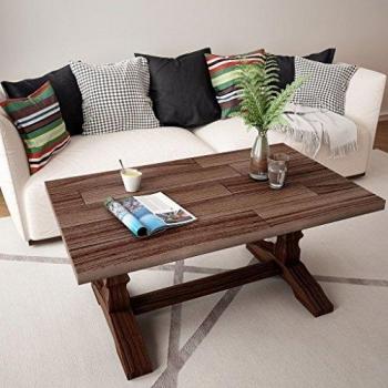 vidaXL Mesa pedestal de centro madera maciza reciclada 100x60x45 cm