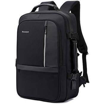 Xnuoyo Mochila para Portátil Hombre, Resistente al Agua Multifuncional Convertible TSA Mochila de Viaje Cabina como Equipaje de Mano Puerto USB de Negocios Trabajo Ordenador para Hombre Mujer