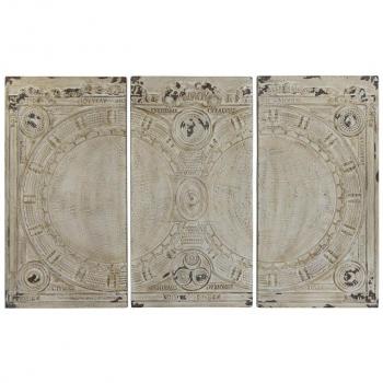 Decoración de Pared DKD Home Decor Beige Neoclásico 178 x 4 x 112 cm (3 Piezas)