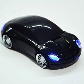 ZEARO 2.4G Ratón óptico inalámbrico de diseno Forma en Coche para Laptop PC Receptor USB