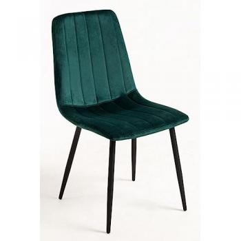 Silla de Comedor Liny de Terciopelo Verde