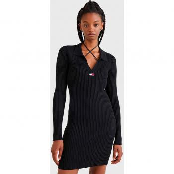 Vestido Tommy Jeans Con Logo Negro Mujer DW0DW15016-BDS Negro