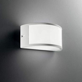 Aplique de pared exterior Ideal Lux Rex-1 blanco IP44 para 1 bombilla E27