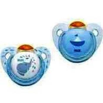 NUK CHUPETE LATEX COTTON PARTY AZUL T- 2