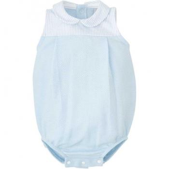 Pelele de bebé niño en color celeste confeccionado en algodón de calidad