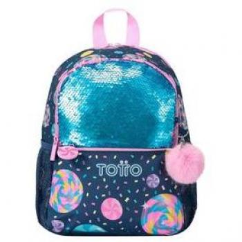 Bolso de Mano Sweet & Candy Modelo Love Yourself Negro con Decoración de Ciudad, Asa de Mano y Cierre de Cremallera - REF: JZ-06 BLACK