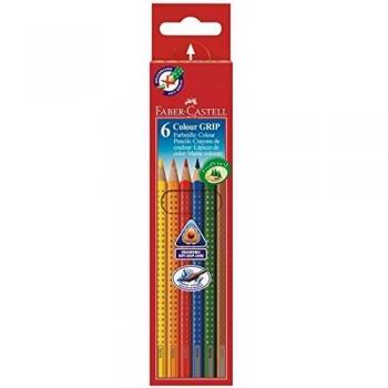 Faber-Castell GRIP Azul, Marrón, Verde, Naranja, Rojo, Amarillo 6pieza