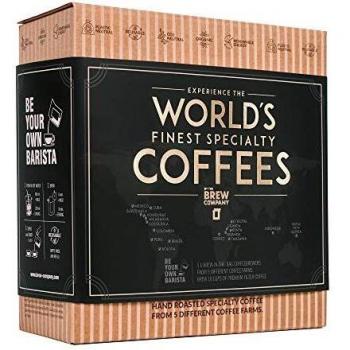 Caja Regalo de Cafe Especialidad apta Para Hombre y Mujer - Paquete de Degustación Gourmet con 5 de Los Mejores Cafés Molidos Orgánicos Del Mundo | Para Prepararlo y Disfrutar Donde y Cuando Quiera