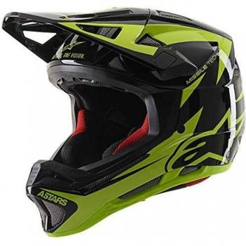 Alpinestars Missile Tech Airlift-CE En Cascos, Unisex, Negro Brillante/Fluo Ye, M