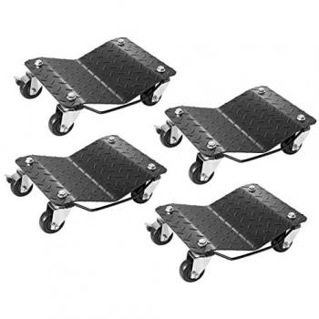 Heavy Duty 4-Piece Car Wheel Dolly Platform - 6000 lbs Auto Repair Skate