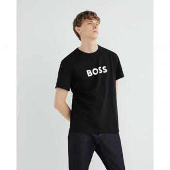 BOSS Camiseta Hombre - RN Navy Blue con Estampado de Logo Grande