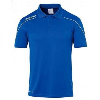 uhlsport Stream 22 Polo Shirt, Hombre, Azure Blue/White, 152