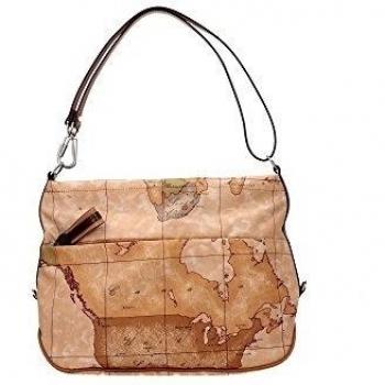 Bolso de Hombro Alviero Martini Mujer Nylon Check Alviero Martini y Marrón LGF8692490500 Marrón 14x26x34 cm