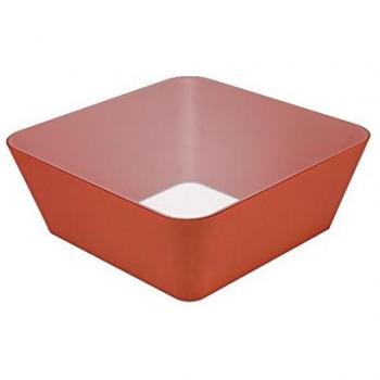 Established & Sons Zero-In - Mesa Auxiliar Naranja/Tablero Transparente/L x An. x Al. 90x90x35cm