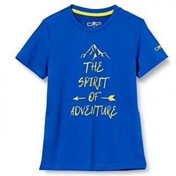 CMP Breathable Outdoor T-Shirt with Antibacterial Treatment Camiseta, Chico, Royal, 104