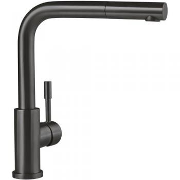 Grifo de Cocina Villeroy & Boch Steel Shower Antracita, Ducha Extractable, Altura de Salida 271 mm, Caudal 11.7 l/min